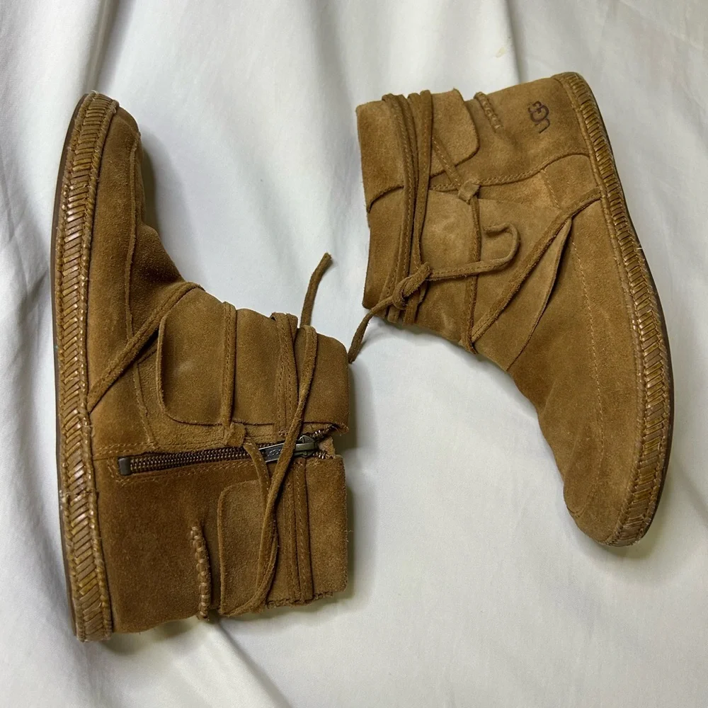 UGG Women's Tan Suede Ankle Boots